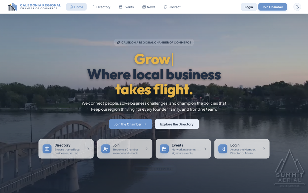 New Chamber homepage